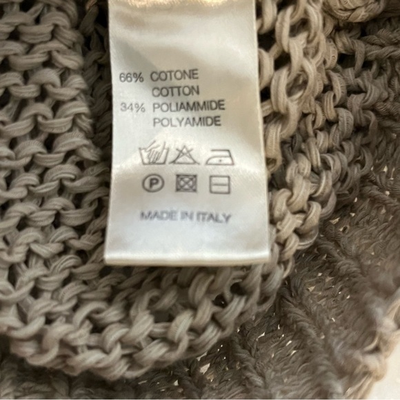 Roberto Collina Oversized Slouchy Dolman Sleeved Open Knit V-Neck Sweater - Picture 7 of 9